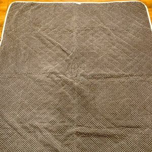 Utility Canvas throw. Rare print brown with off white polka dots.